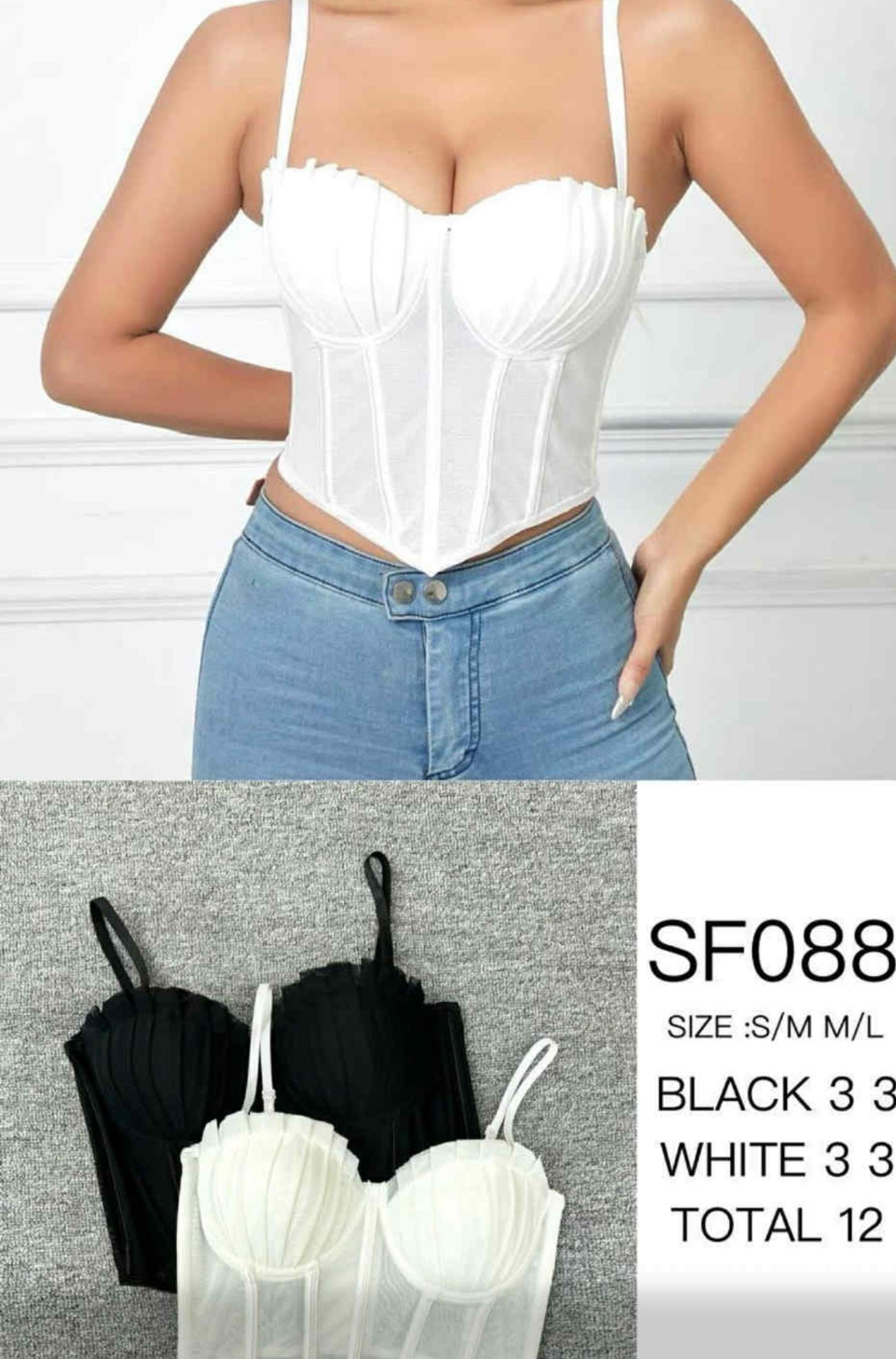 Bluzka Millagro £34 ,leginsy czarne S £15 top czarny i biały £24