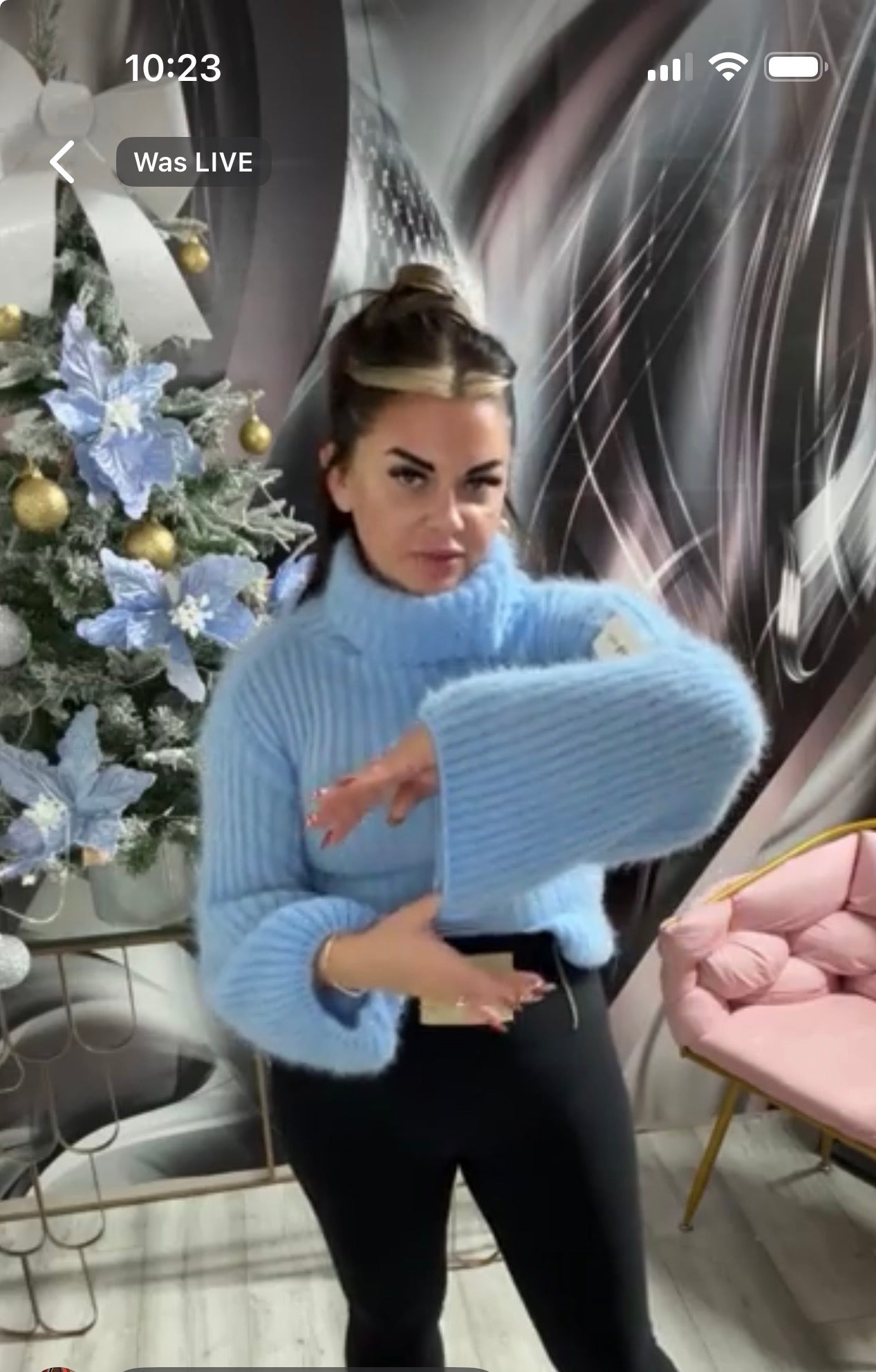 Bluza La Perla £25 sweter niebieski £19