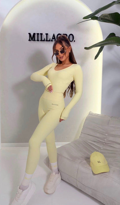 Bluzka żółta i mocny róż £48