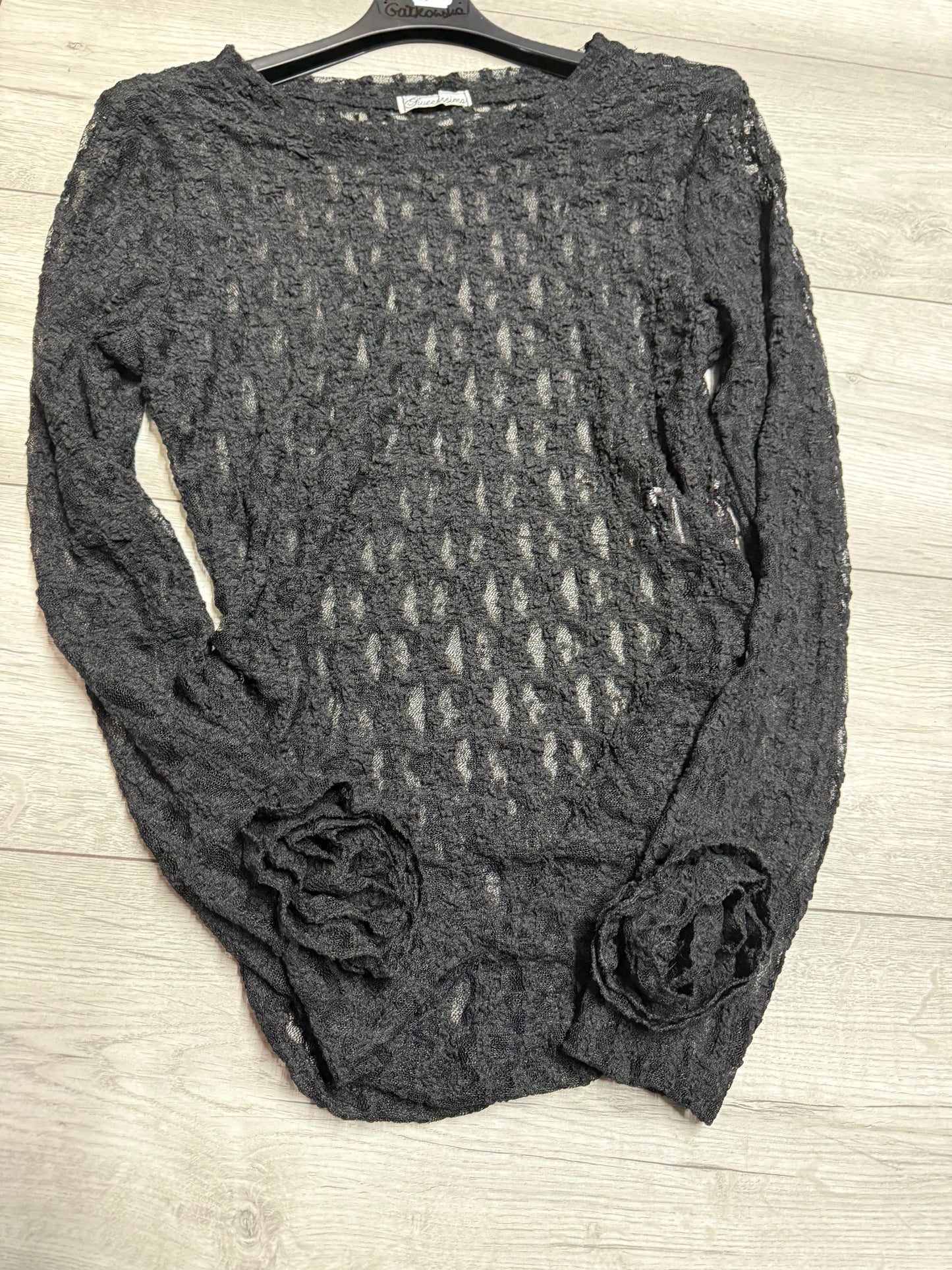 Bluzka z różą ,siatka z różą leginsy x 2