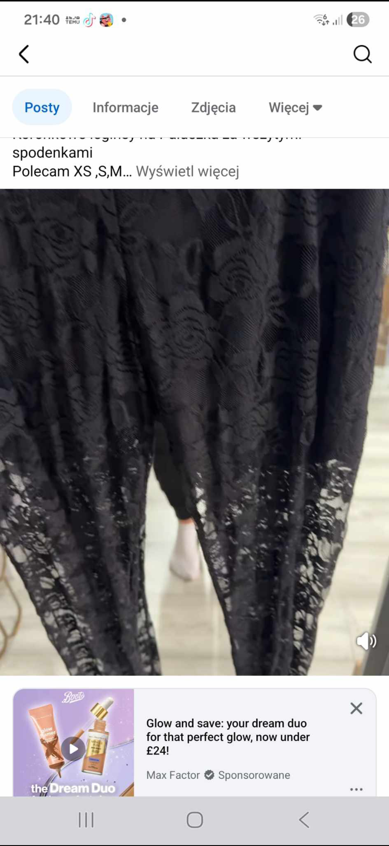 leginsy koronka £15 + top m/l £12 + bluza la perla czekolada korona £36 + komplet la perla leginsy bluza £50 + leginsy czekolada M £15 + legisny czarne M £15 + legisny milagro granat £25 + bluza la perla czarna £22 + kolczyki wkretki £7 + kolczyki duze